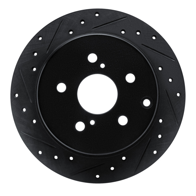 Toyota Prius V Brake Rotor (1) - Rear Left - R1 Concepts - Drilled & Slotted - Black - `12-`20 Toyota Prius V Brake Rotor (1) - Rear Left - R1 Concepts - Drilled & Slotted - Black - `12-`20